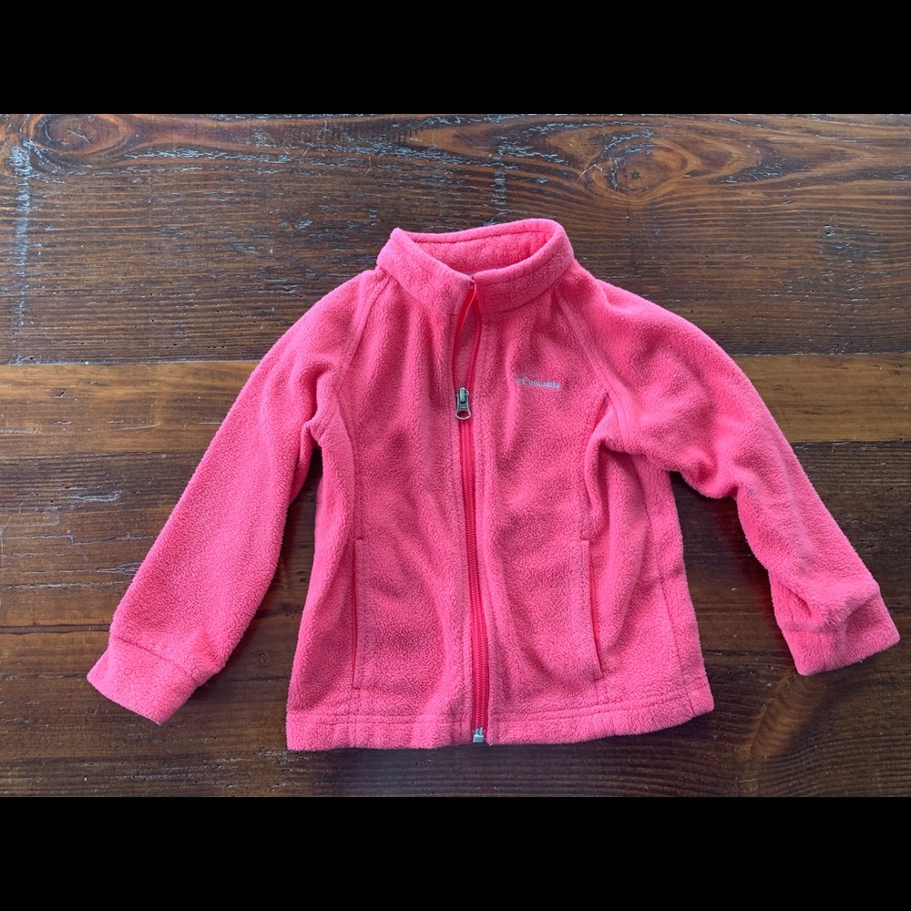 Pink fleece Columbia Jacket!